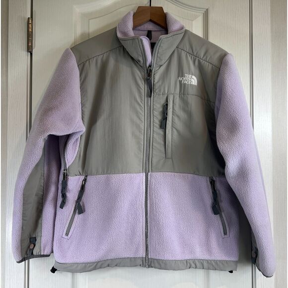 The North Face Women's Denali Jacket Lavender Gray Fleece Full Zip Size S - Picture 1 of 12